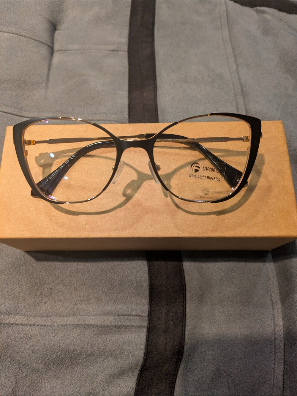 Lensmart Aiyana Blue Light Blocking Women's Cat-Eye Glasses - Gold